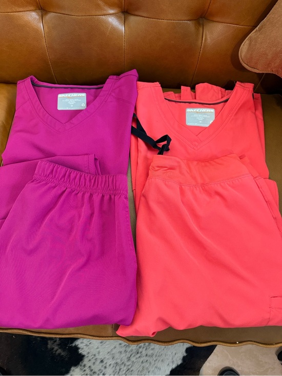 Skechers Other - Skechers Two-Piece Scrub Sets in Fuchsia and Coral 2 set size M